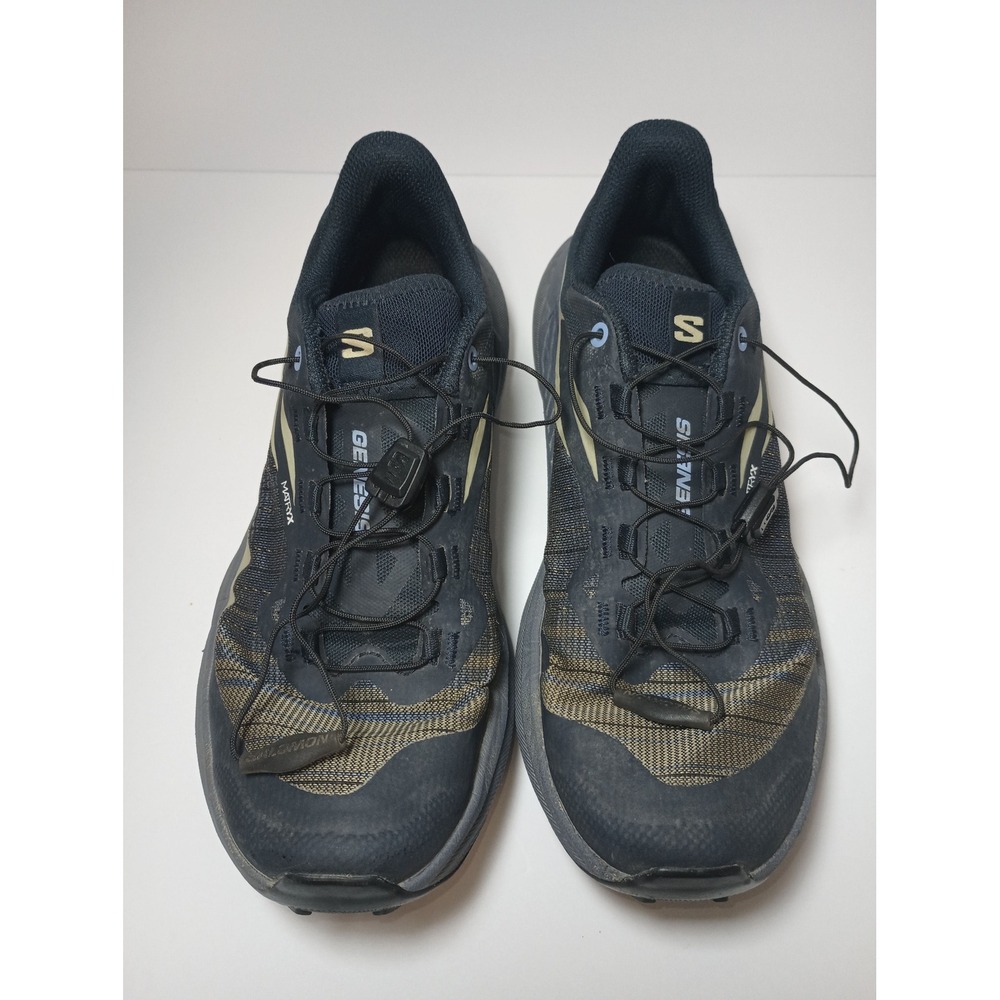 Salomon Genesis Trail Running Shoes Black Olive Matryx 474432 Womens 7.5 - Picture 4 of 6